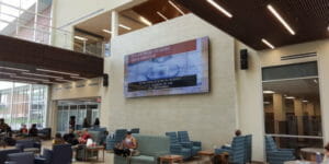 video wall installation at Rowan College