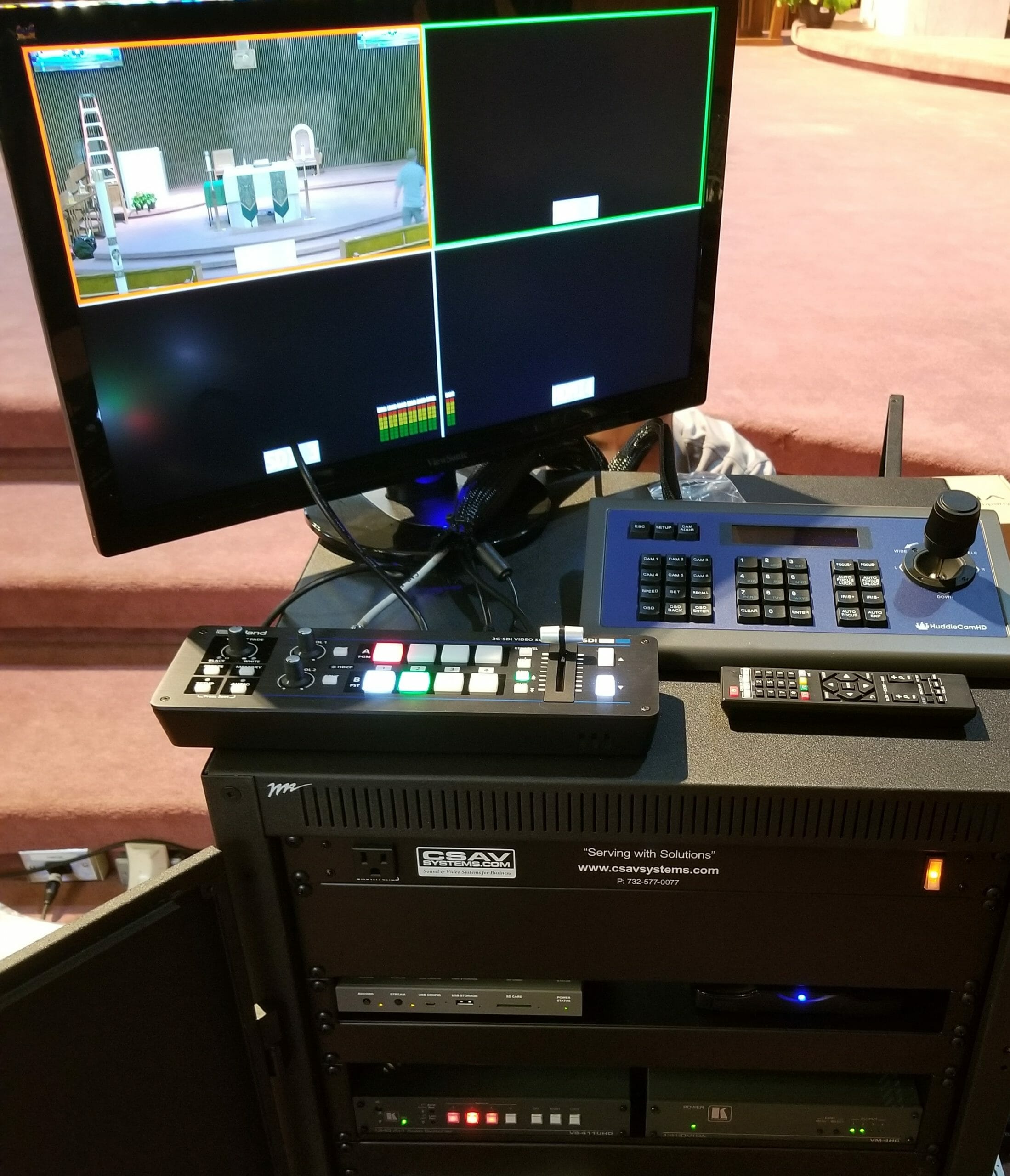 audiovisual setup for churches and other houses of worship