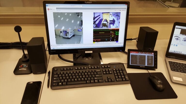 Healthcare AV solutions in simulation lab for medical training